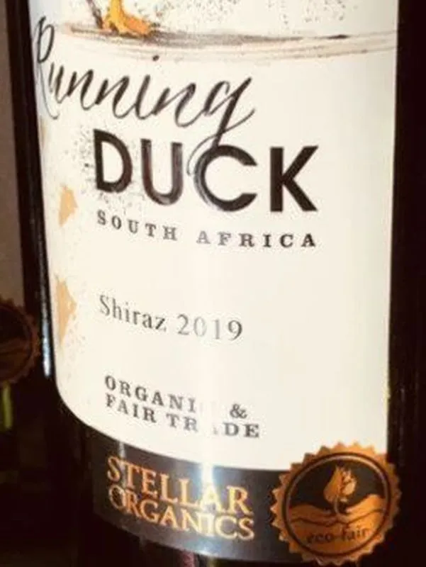 Stellar Organics 'Running Duck' Shiraz 2019 Fairtrade, Cert. Organic